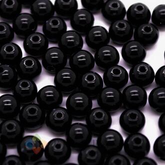 Бусины пластиковые круглые 10 мм +-90 шт. Черный