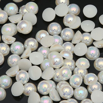 Полубусины акриловые АВ 4 мм +-1250 шт. 25 г Молочный перламутр