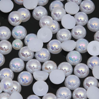 Полубусины акриловые АВ 10 мм +-95 шт. 25 г Белый АВ