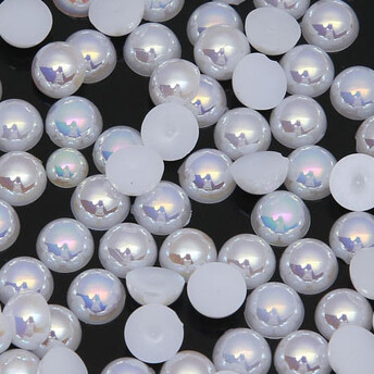 Полубусины акриловые АВ 10 мм +-95 шт. 25 г Белый АВ