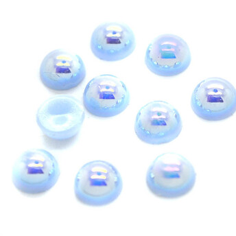 Полубусины акриловые АВ 6 мм +-300 шт. (голубой АВ