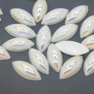 Полубусины с перламутром Лодочки 7х15 мм Белый АВ +-155 шт.