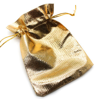 Подарочный мешочек тканевый 10х12 см (+-5 мм) 1 шт. Золотистый