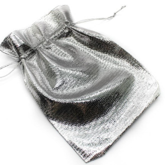 Подарочный мешочек тканевый 10х12 см (+-5 мм) 1 шт. Серебристый
