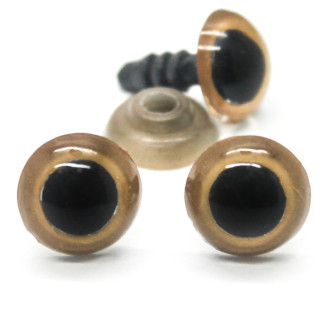 Глаза для игрушек винтовые 10 мм 30 пар Коричневый