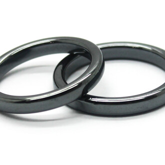 Кольцо из гематита 17,75-18,6 ширина 3 мм