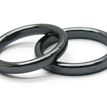 Кольцо из гематита 16,2-16,9 ширина 3 мм