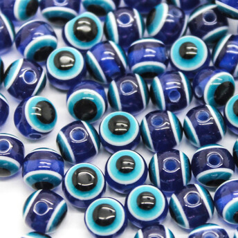 Бусины Глаз 4 мм Синий с голубым +- 100 шт. в упаковке