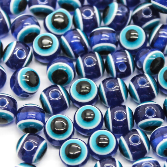 Бусины Глаз 4 мм Синий с голубым +- 100 шт. в упаковке