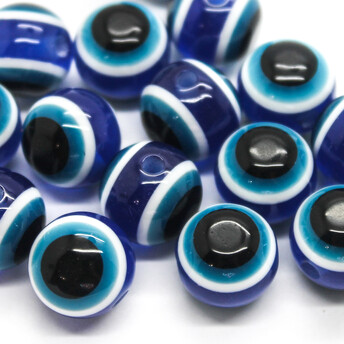 Бусины Глаз 8 мм Синий с голубым +- 40 шт. в упаковке