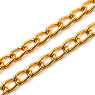 Цепь для рукоделия 6х3,5х1 мм Цвет Золото. Цена за 1м._А311