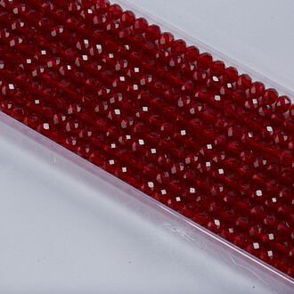 Бусины Swarovski огранка рондель 2,5х2 мм Ø 0,5 мм 170 шт. Красный 028_2ZCB-028