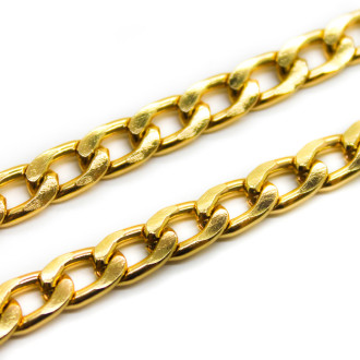 Цепь Фурнитура 12х8 мм 1 метр Золото_А290