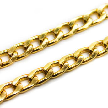 Ланцюг Фурнітура 12х8 мм. Колір Золото Ціна за 1 метр.