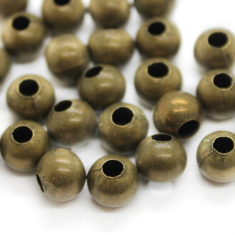 Бусины металл 8 мм 100 шт. Бронза