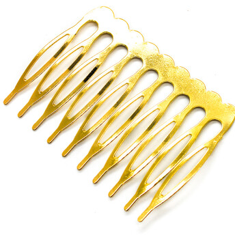 Основа для гребешка Античная 10 зубчиков 54х39 мм 8 шт. Золото