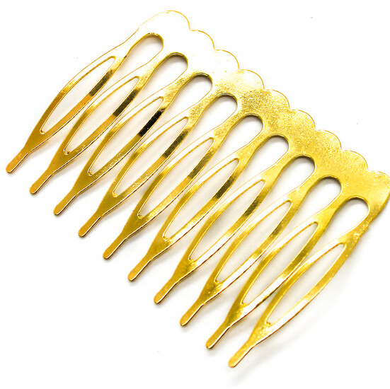 Основа для гребешка Античная 10 зубчиков 54х39 мм 8 шт. Золото