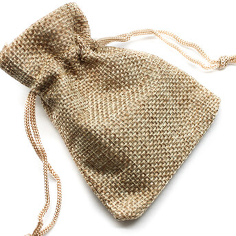 Подарочный мешочек из джута 7х9 см (+-5 мм) 1 шт. Бежевый