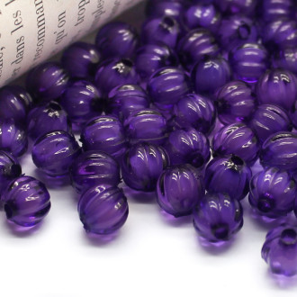 Пластиковые бусины Круглые 8 мм 25 г (+-101 шт.) Фиолетовый
