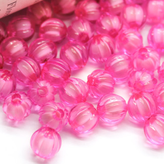 Пластиковые бусины Круглые 8 мм 25 г (+-101 шт.) Розовый