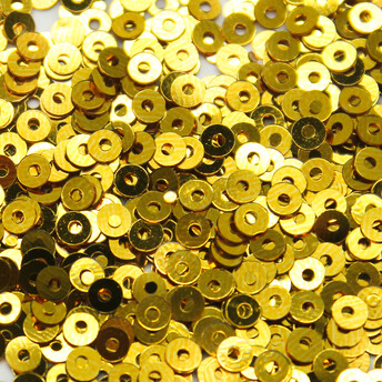 Пайетки круглые 4 мм 25 г Золото