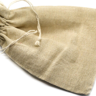 Подарунковий мішечок з мішковини 17х23 см (+-5 мм) 1 шт. Бежевий