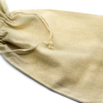 Подарочный мешочек из мешковины 20x30 см (+-5 мм) 1 шт. Бежевый