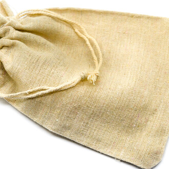 Подарочный мешочек из мешковины 15х20 см (+-5 мм) 1 шт. Бежевый
