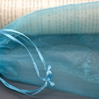 Подарочный мешочек из органзы 10х15 см (+-5 мм) 1 шт. Голубой