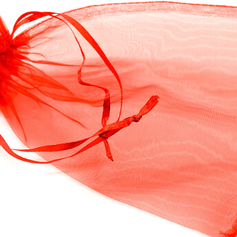 Подарочный мешочек из органзы 10х15 см (+-5 мм) 1 шт. Красный