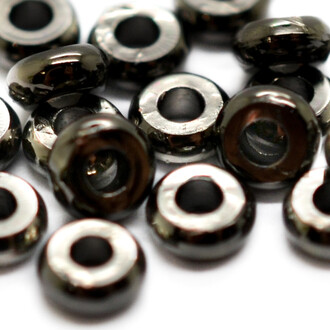 Металлические бусины Плоские Латунь 4х1,5 мм 20 шт. Черный_CC303/4N