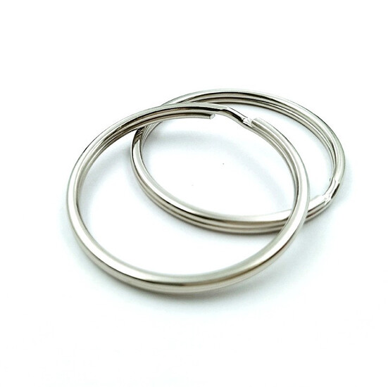 Основа для брелка кольцо 40 мм 10 шт. Цвет Платина