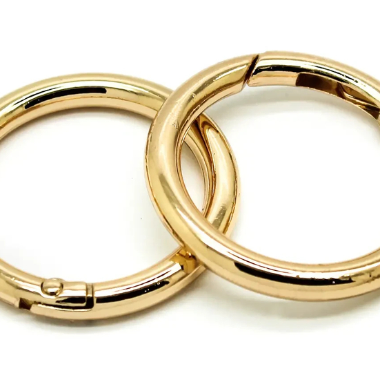 Кольцо карабин круглое 60х5 мм Ø 50 мм Золотистый