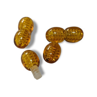 Замок закрутка Янтарный 16х7 мм 5 шт._102