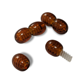 Замок закрутка Янтарный 16х7 мм 5 шт._104