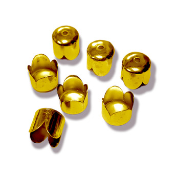Обниматели Шапочки для бусин 8х8 мм 50 шт. Золото