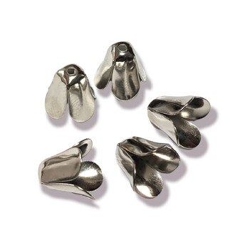 Обниматели Шапочки для бусин 12х10 мм в упаковке 50 шт. Цвет платина