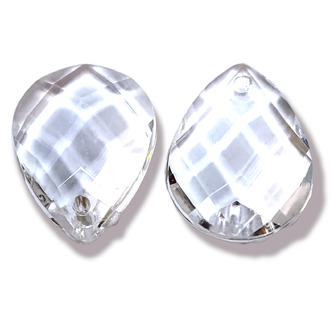 Пластикові намистини Крапля 25х18 25 г (+-12 шт.) Прозорий