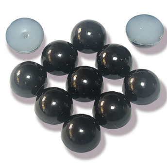 Полубусины акриловые 8 мм +-200 шт. Черный