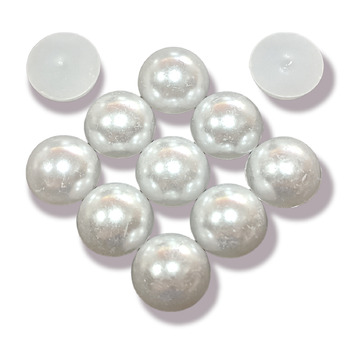 Полубусины акриловые Уценка 12 мм +-50 шт. Белый