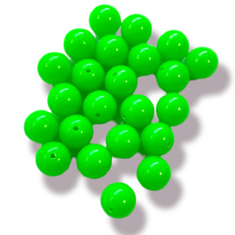 Намистини Куля пластик 12 мм Ø 2 мм +-50 шт. зелений