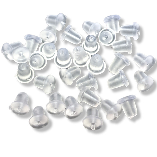 Заглушка для серьг силиконовая "Конус" 5 мм +-130 шт. 5г