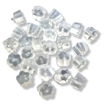 Заглушка для серьг Цветочек силиконовая 5 мм +-100 шт. 5г