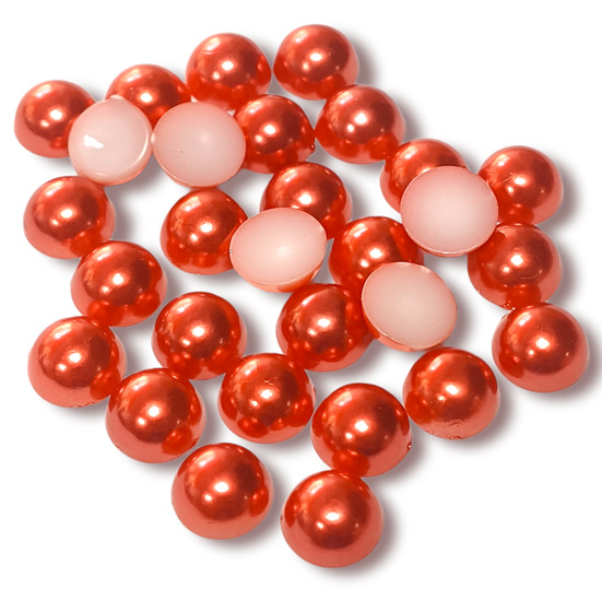 Полубусины акрил 10 мм +-100 шт. Красный