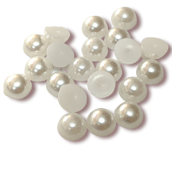 Полубусины акрил 8 мм +-200 шт. Белый холодный