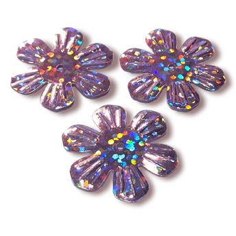 Пайетки цветочек 24 мм 25 г Розовый
