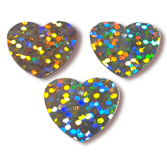 Пайетки сердце 16х15 мм 25 г Серебро-темное