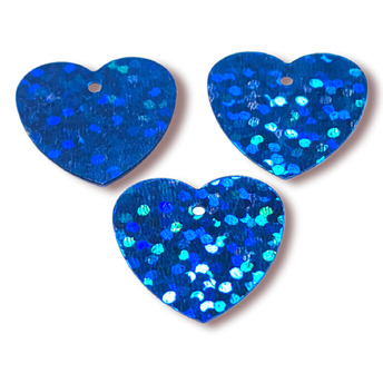 Пайетки сердце 16х15 мм 25 г Синий
