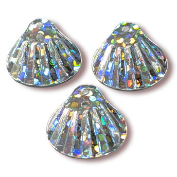 Пайетки ракушка 14х13 мм 25 г Серебро