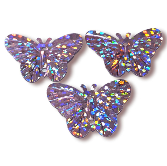 Пайетки бабочка 22х18 мм 25 г Розовый